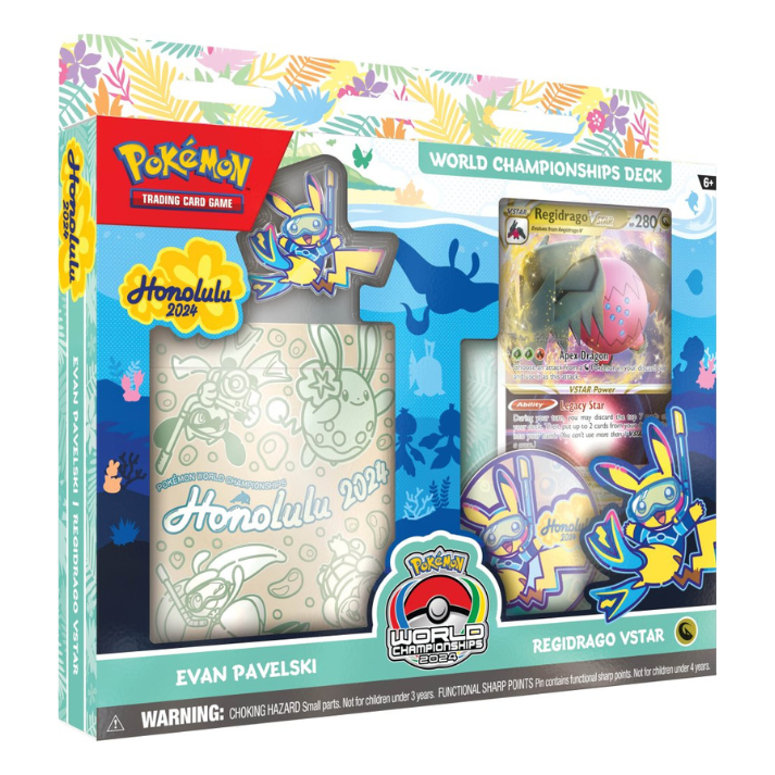Pokémon TCG: 2024 World Championships Deck – Includes 60-card deck, booklet, pin, coin, deck box, playmat, poster, and online code