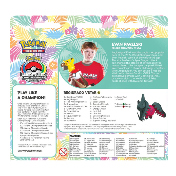 Pokémon TCG: 2024 World Championships Deck – Includes 60-card deck, booklet, pin, coin, deck box, playmat, poster, and online code