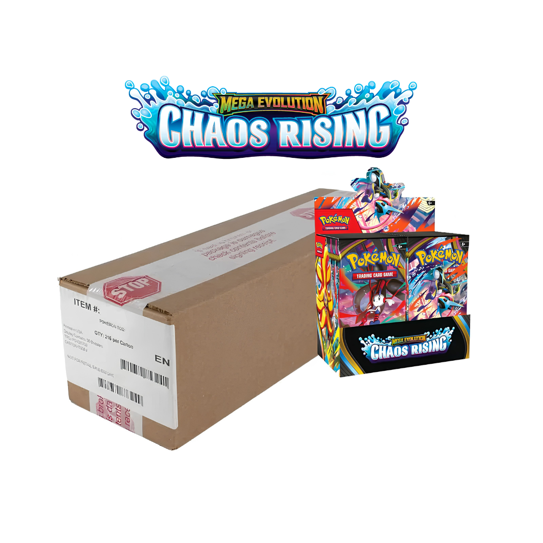 Pokemon TCG Mega Evolution Chaos Rising ME04 Booster Box Case six sealed booster boxes 36 packs Mega Greninja ex Mega Hyper Rare English