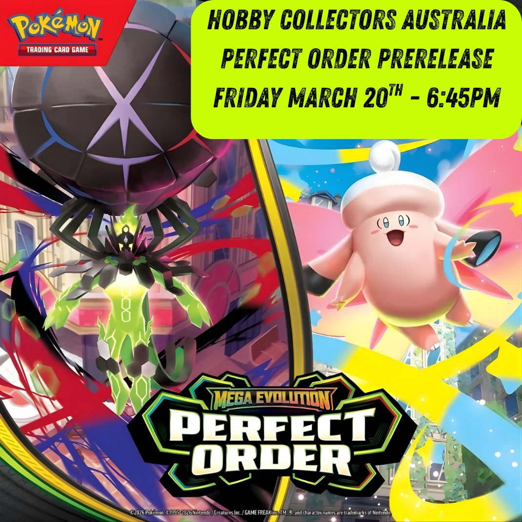 Pokémon TCG: Mega Evolution—Perfect Order Prerelease Event Ticket Fri 20th March | Hobby Collectors Australia