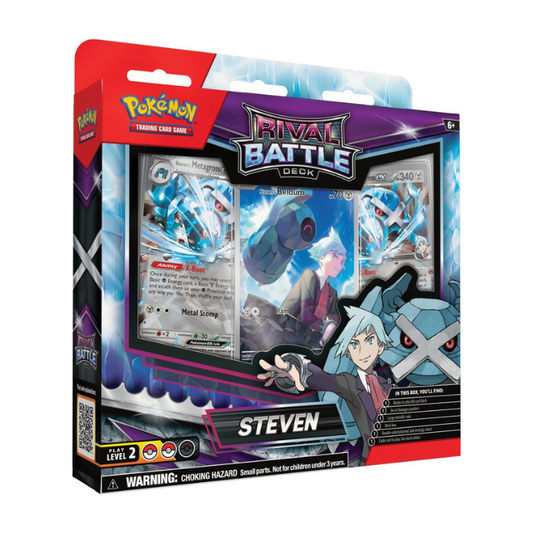Pokémon TCG Rival Battle Deck—Marnie vs. Steven – Includes two 60-card decks, deck boxes, coins, playmats, and accessories for immediate play