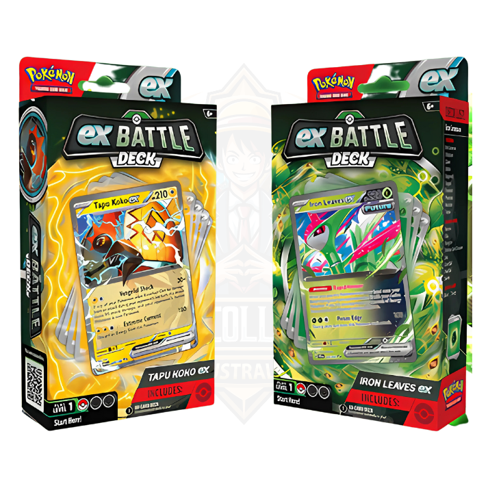Pokemon ex Battle Deck Tapu Koko ex and Iron Leaves ex trading card game sealed packs