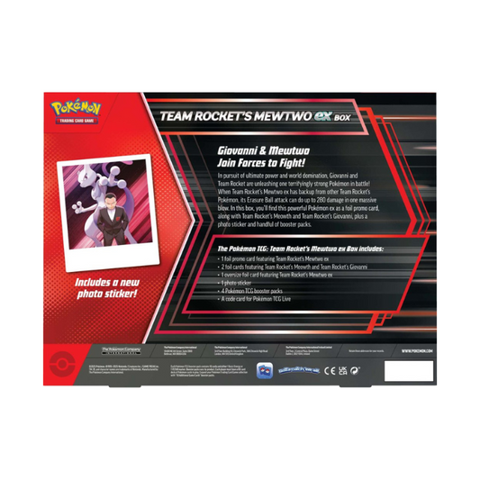Pokémon TCG Team Rocket’s Mewtwo ex Box – Includes foil promo, jumbo card, and booster packs