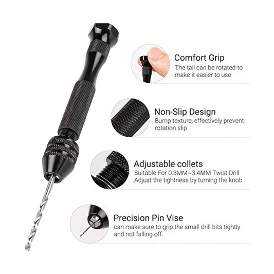 Precision Hobby Tools – Utility Pin Vice & Drill Bits (30 Piece)