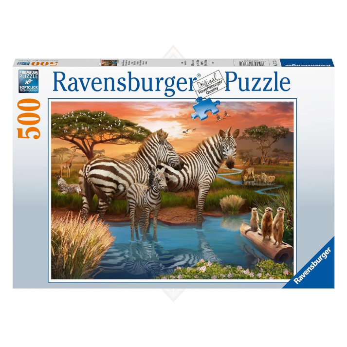 Ravensburger - Zebras at the Watering Hole Puzzle 500pc