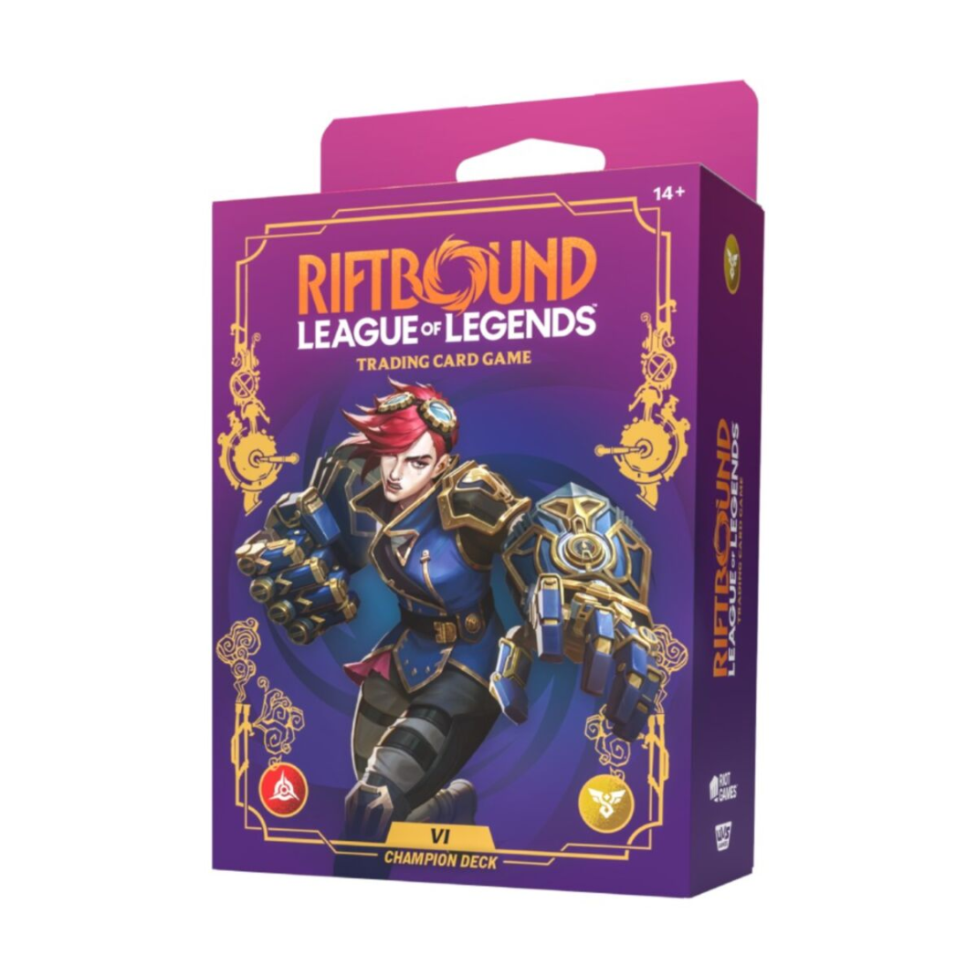 Riftbound League of Legends TCG Unleashed Champion Deck Vi single ready-to-play 56 cards booster pack and playmat - Hobby Collectors Australia