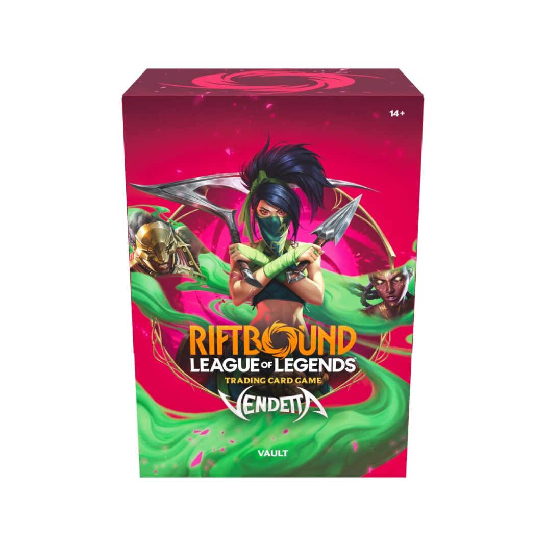 Riftbound League of Legends TCG Vendetta Vault Set 4 bundle six booster packs runes promo tokens custom storage box sealed English