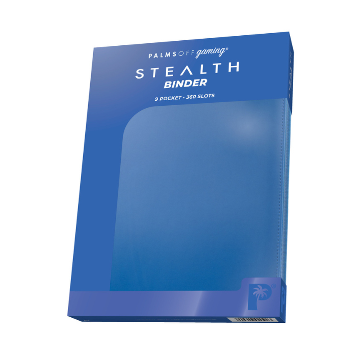 Palms Off Gaming STEALTH 9-Pocket Zip Trading Card Binder in Blue – holds 360 cards