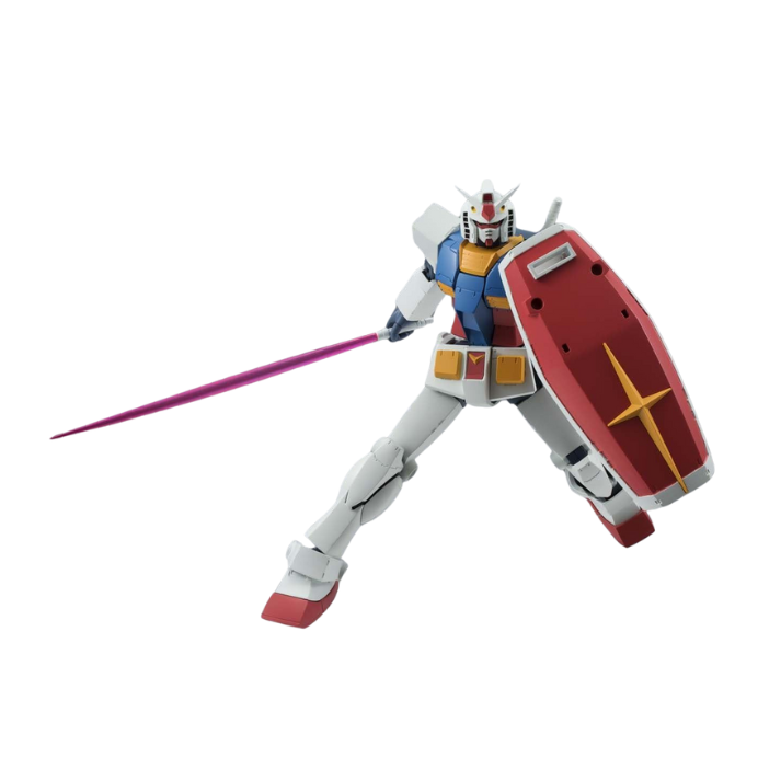 Highly articulated RX-78-2 Gundam figure with beam rifle and shield
