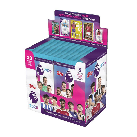 Topps 2026 Premier League Trading Cards Booster Box sealed display