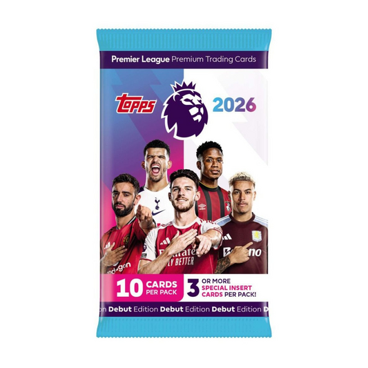 Official Topps 2026 Premier League cards featuring football stars and rookies