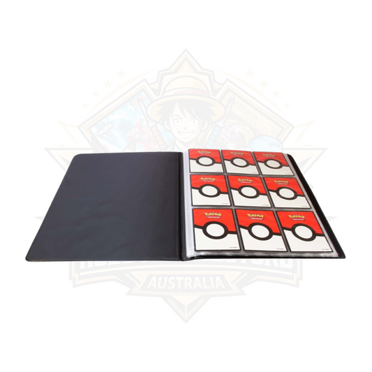 Ultra PRO Pokémon Pikachu 9-Pocket Portfolio displaying vibrant Pikachu artwork on the cover with visible card storage pages.