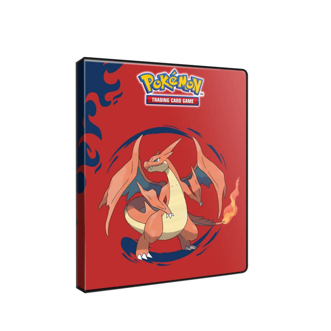 Ultra PRO 4-pocket portfolio featuring Mega Charizard X and Mega Charizard Y full-art cover with high-clarity archival-safe pages.