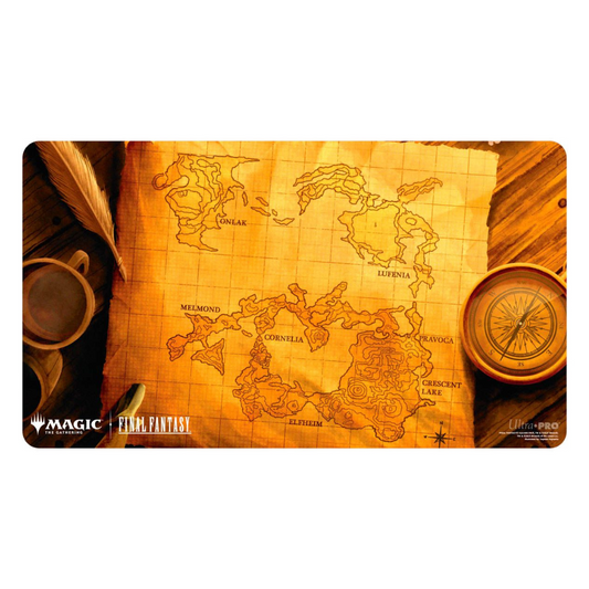 Ultra Pro Magic: The Gathering FINAL FANTASY Playmat J featuring World Map design and soft rubber-backed surface.