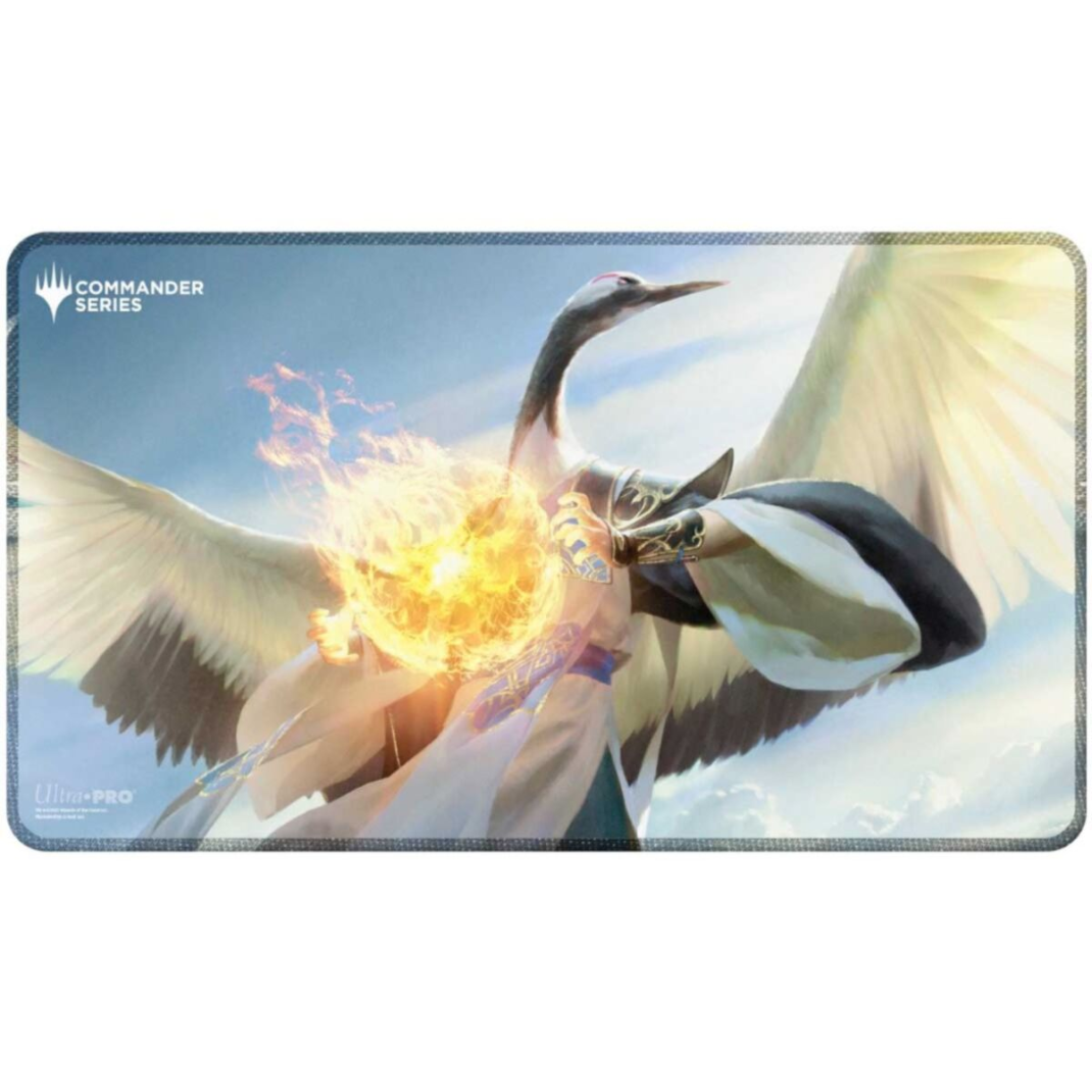 The Ultra Pro Kykar, Wind's Fury Stitched Edge Playmat (UP38474) showcasing the legendary Bird Wizard artwork and premium reinforced perimeter stitching.