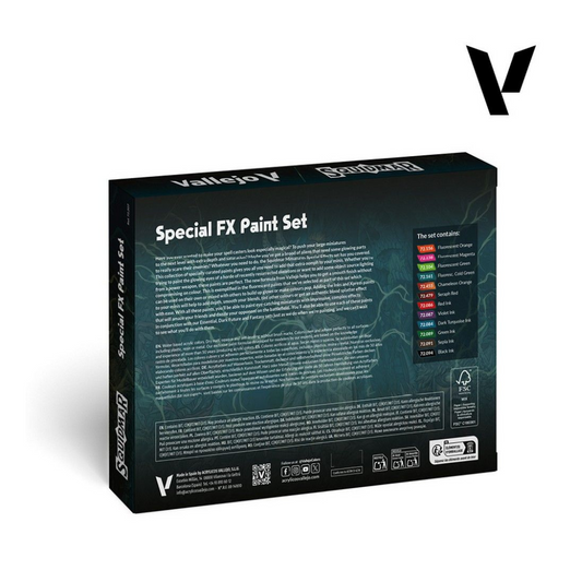 Vallejo Special FX Paint Set packaging with text and branding on a white background