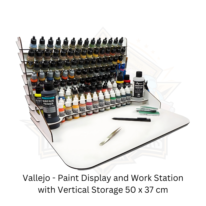 Vallejo-PaintDisplayandWorkStationwithVerticalStorage50x37cm - Hobby Collectors Australia