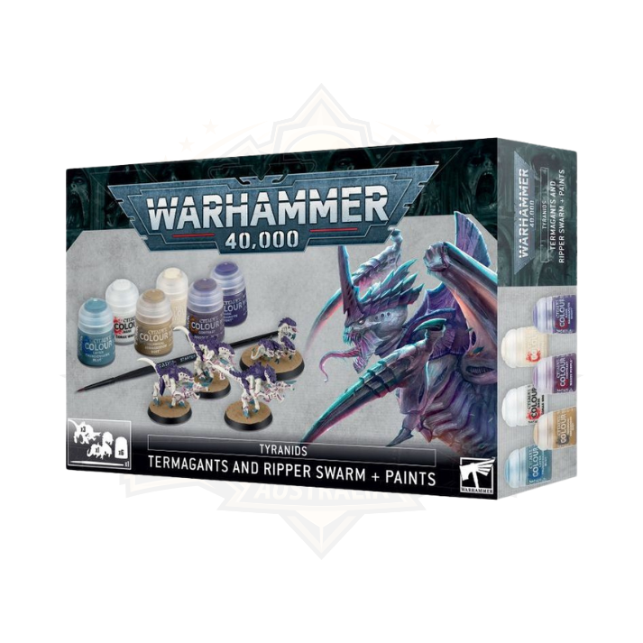 Warhammer 40,000: Tyranids: Termagants and Ripper Swarm + Paints Set