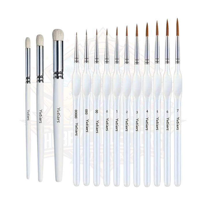 Yutiars 14pc Miniature Painting & Drybrush Set