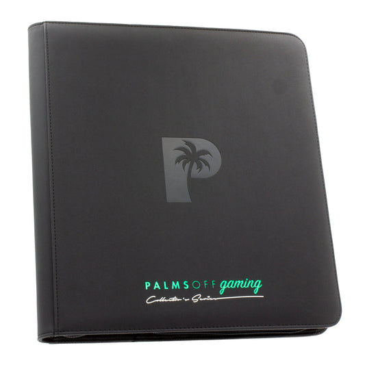 Palms Off Gaming - Collector's Series - 12 Pocket Zip Trading Card Binder (BLACK)