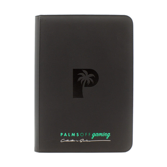 Palms Off Gaming - Collector's Series - 9 Pocket Zip Trading Card Binder (BLACK)