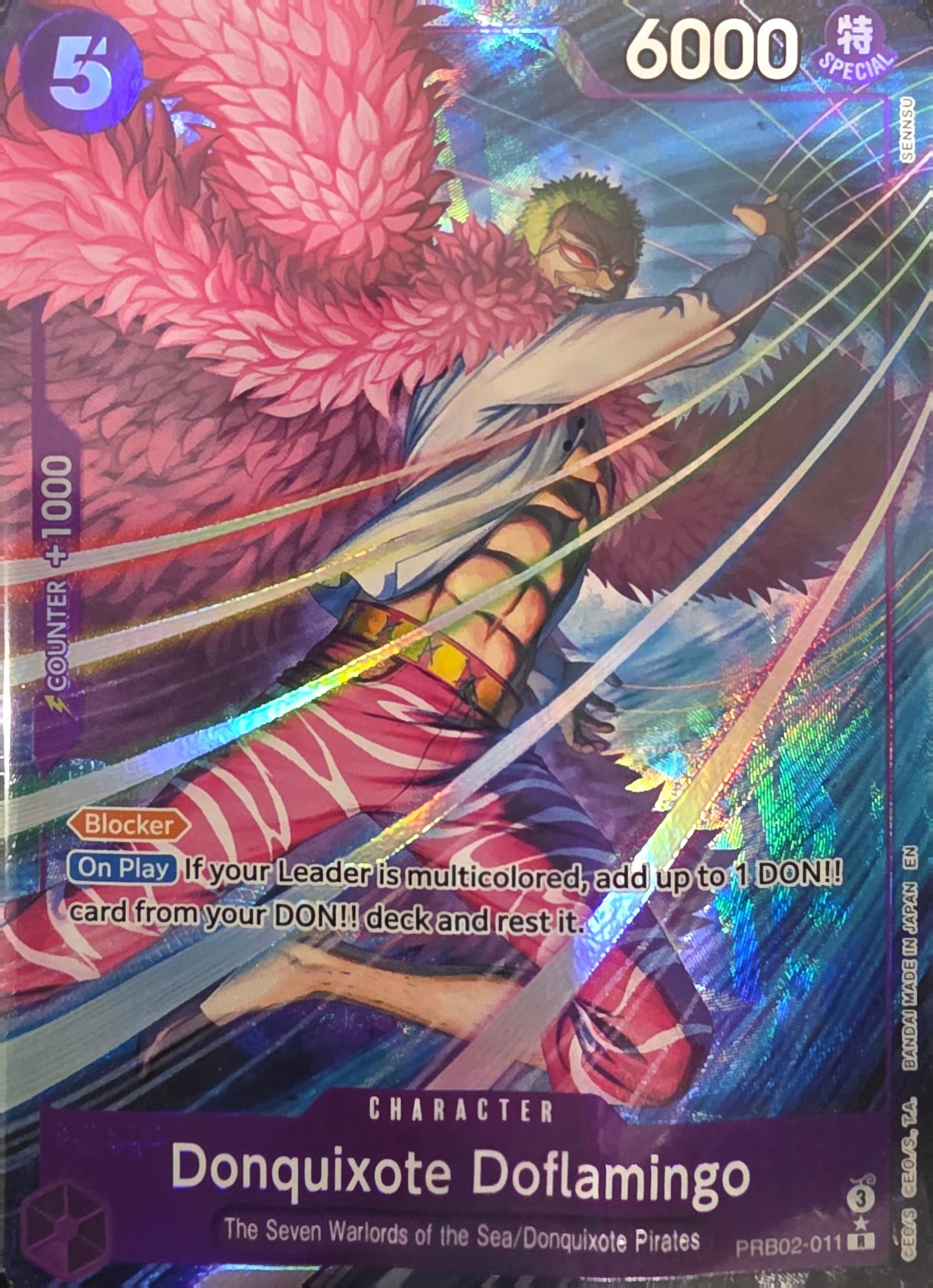 Image of Donquixote Doflamingo ONE PIECE CARD THE BEST vol.2 PRB02-011