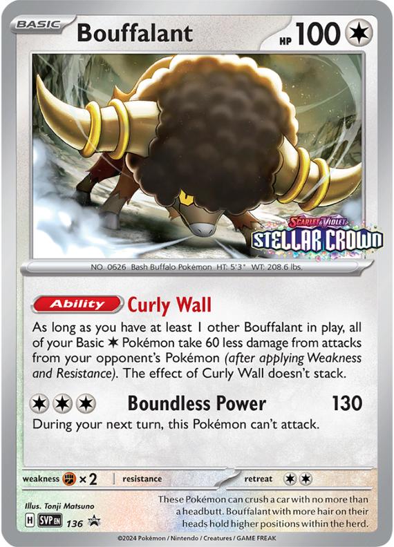 Image of Bouffalant Scarlet and Violet Promos (svp) #136