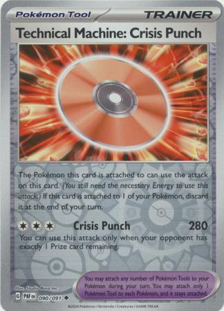 Technical Machine: Crisis Punch 090/091 Scarlet and Violet Paldean Fates Reverse Holo Uncommon Supporter Pokemon Card NEAR MINT TCG