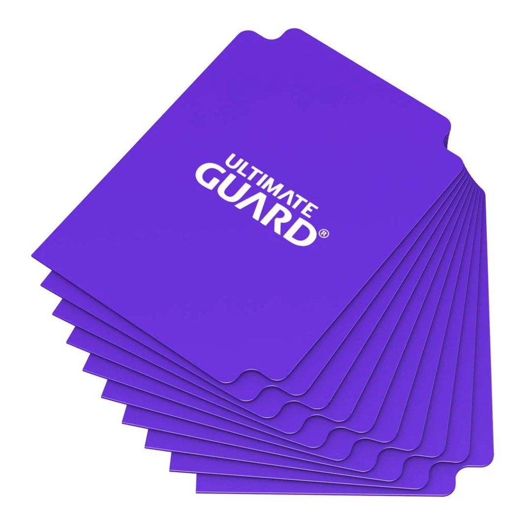 Ultimate Guard Card Dividers Standard Size — Assorted Colours (10ct) | Black, Green, Purple, Yellow, Clear