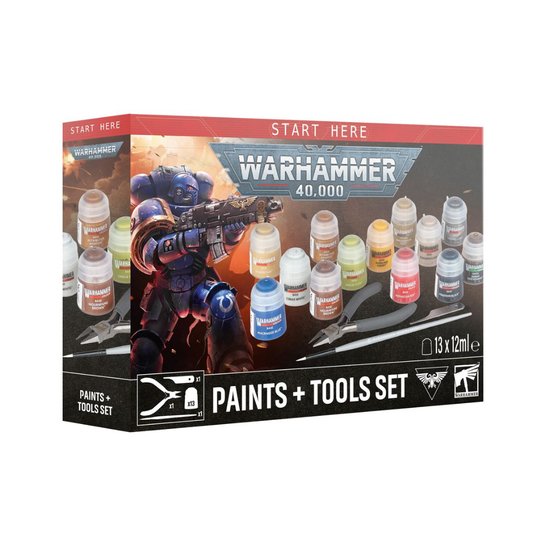 Warhammer 40,000: Paints + Tools Set — 11th Edition