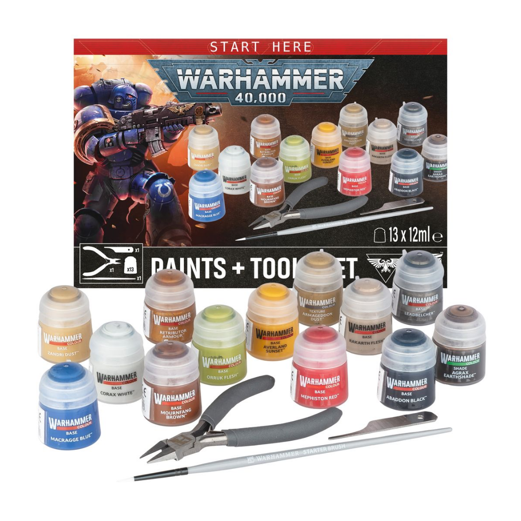 Warhammer 40,000: Paints + Tools Set — 11th Edition
