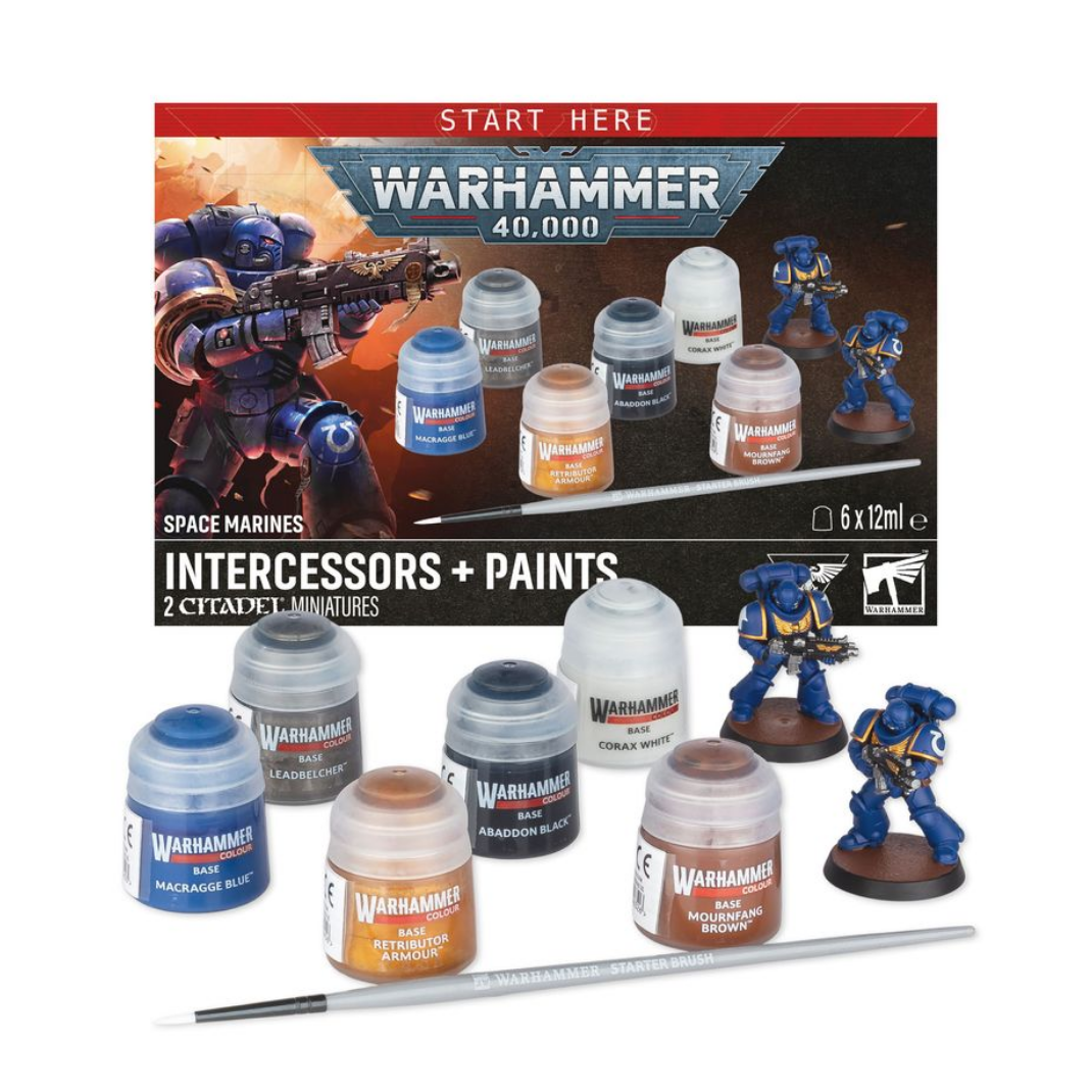 Warhammer 40,000: Space Marines Intercessors + Paints — 11th Edition