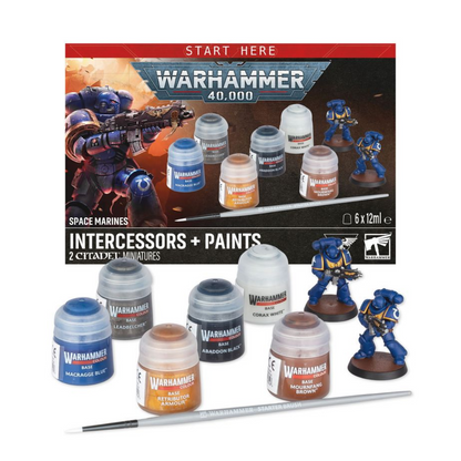 Warhammer 40,000: Space Marines Intercessors + Paints — 11th Edition