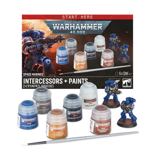 Warhammer 40,000: Space Marines Intercessors + Paints — 11th Edition