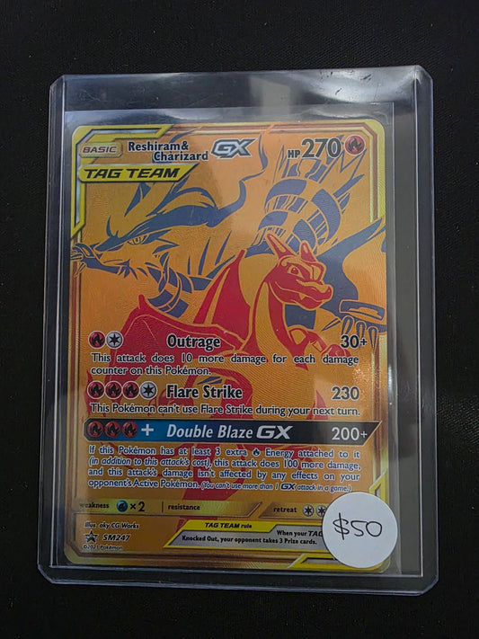 Image of Reshiram and Charizard-GX Sun and Moon Promos (SMP) #SM247