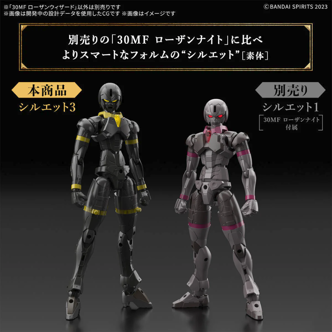 Bandai 30MF #14 Rosan Wizard — 30 Minutes Fantasy Model Kit | Lightning Element Core | 1/144