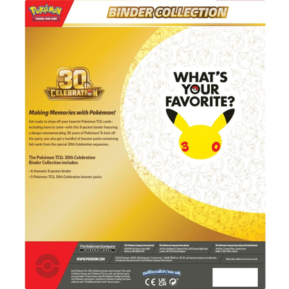Pokemon TCG 30th Celebration Binder Collection packaging