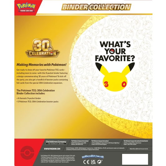 Pokemon TCG 30th Celebration Binder Collection packaging