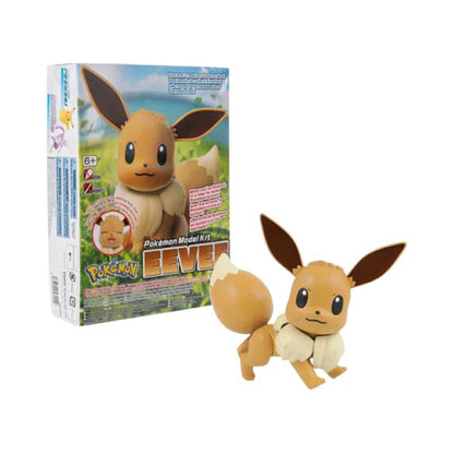 Starter Pokémon Model Kit Bundle with Eevee, Mewtwo, and Pikachu snap-fit models by Bandai