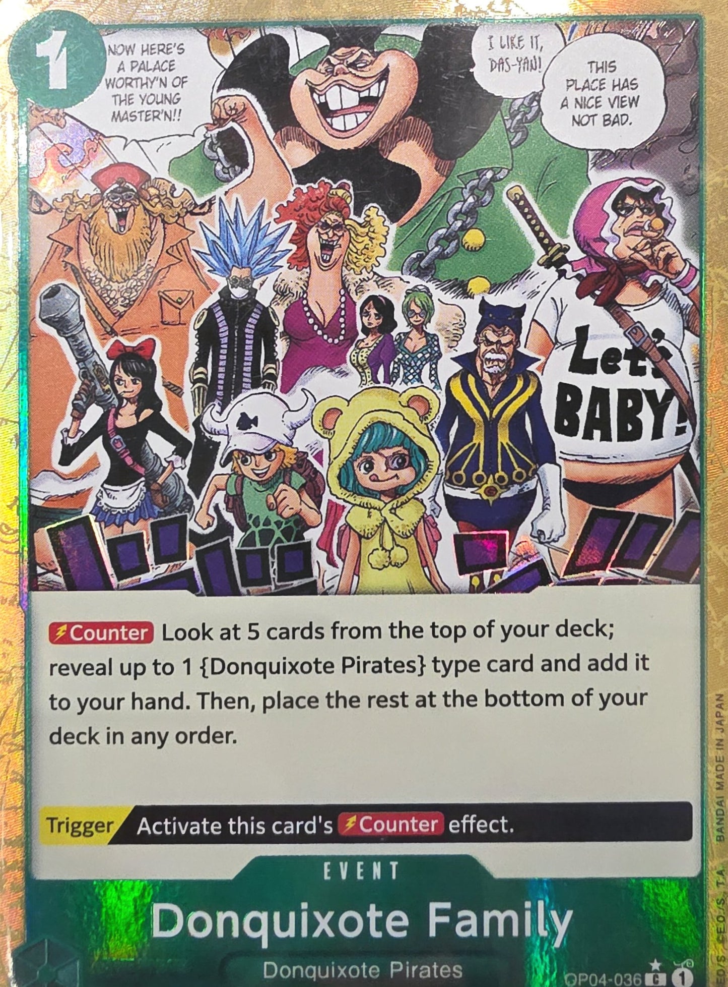 Image of Donquixote Family ONE PIECE CARD THE BEST OP04-036
