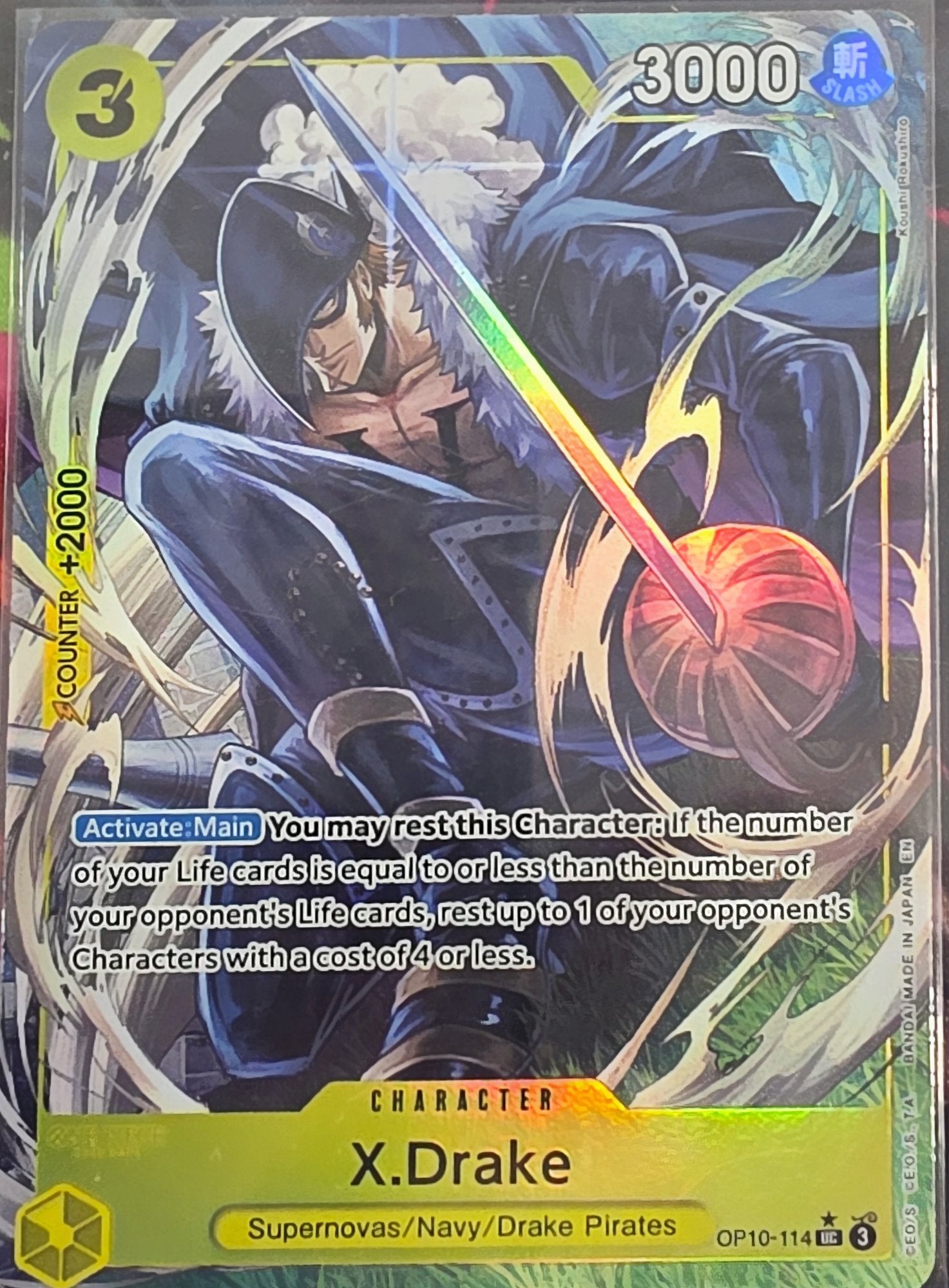 Image of X.Drake ONE PIECE CARD THE BEST vol.2 OP10-114