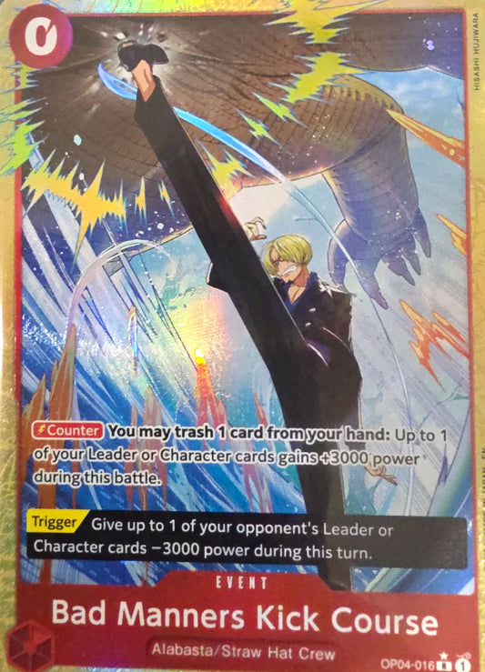 Image of Bad Manners Kick Course ONE PIECE CARD THE BEST vol.2 OP04-016