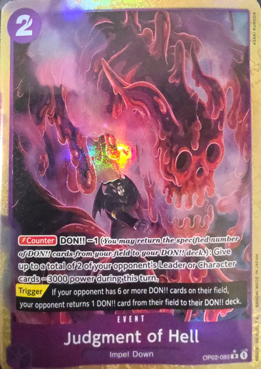 Image of Judgment of Hell ONE PIECE CARD THE BEST OP02-089