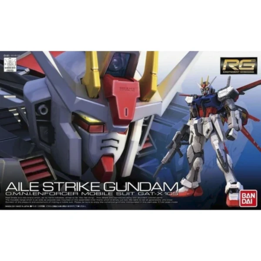 Bandai RG Aile Strike Gundam model kit box art