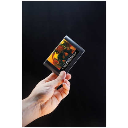 Console Heroes: Altered Beast Collectible Diorama. The diorama is housed within a plastic SEGA Mega Drive game cartridge, showing a detailed miniature scene of the Centurion fighting a beast.