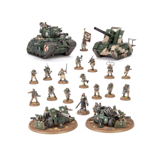Warhammer 40,000: Battleforce — Astra Militarum Platoon | 20 Miniatures | Rogal Dorn + Basilisk