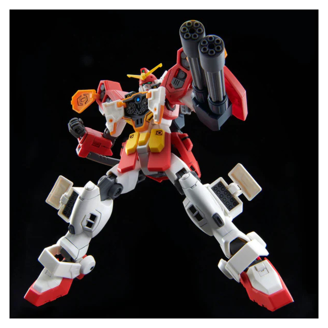 Bandai HG 1/144 Gundam Heavyarms Custom XXXG-01H2 model kit with dual Gatling guns and missile pods