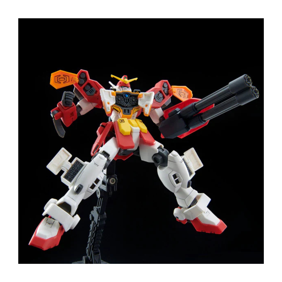 Bandai HG 1/144 Gundam Heavyarms Custom XXXG-01H2 model kit with dual Gatling guns and missile pods