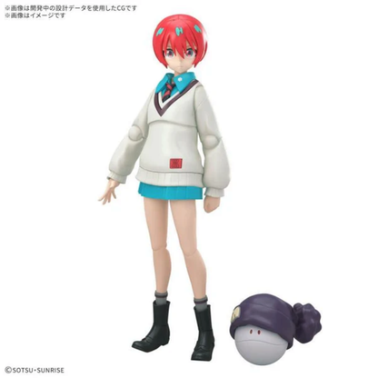 Bandai Figure-rise Standard model kit of Amate Yuzuriha from Hell's Paradise featuring her purple ninja outfit and swords.