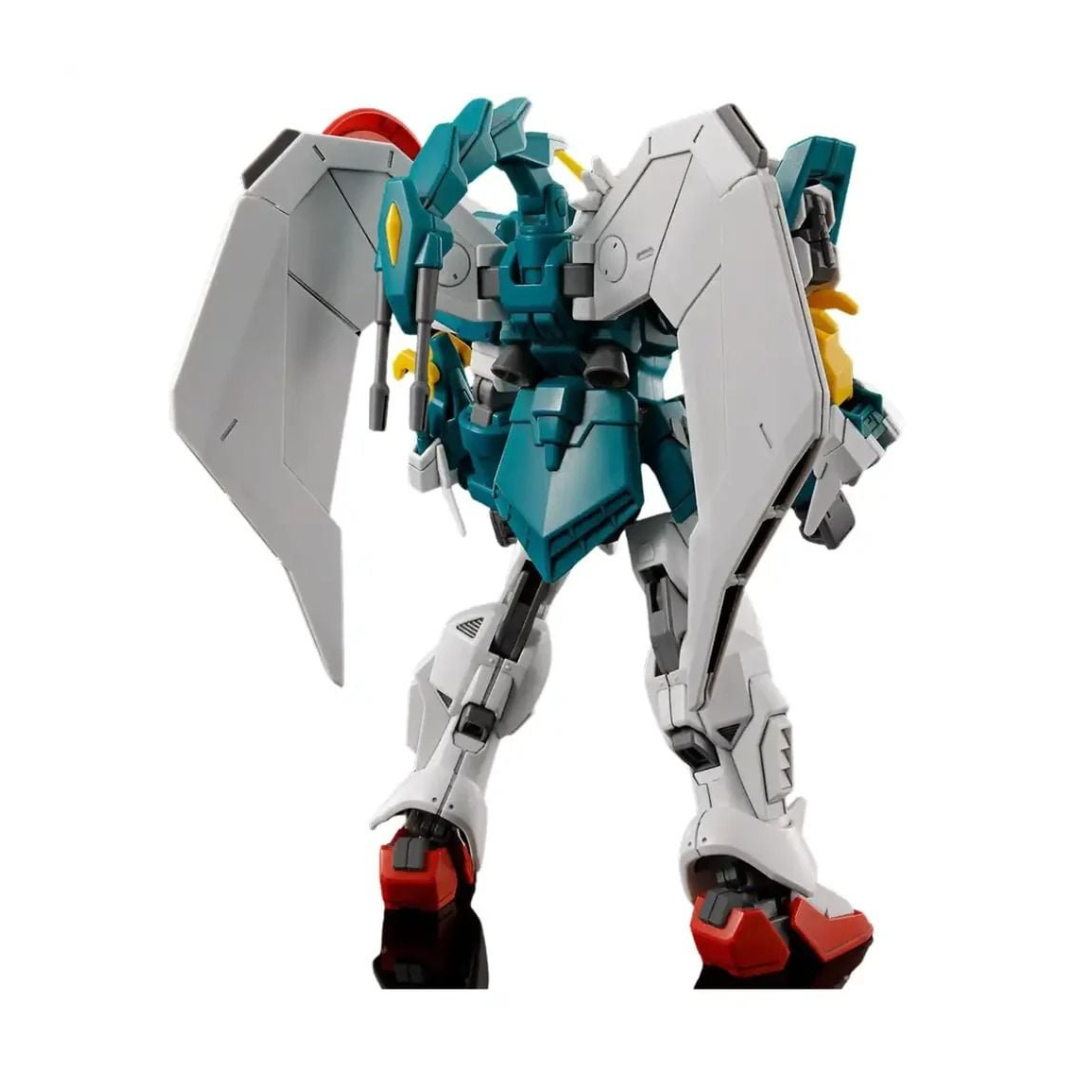 Completed Bandai HG 1/144 Altron Gundam model kit posed with the extended Dragon Fangs and Twin Beam Trident.